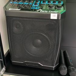 Gemini Party Caster Karaoke Combo W/ Mics