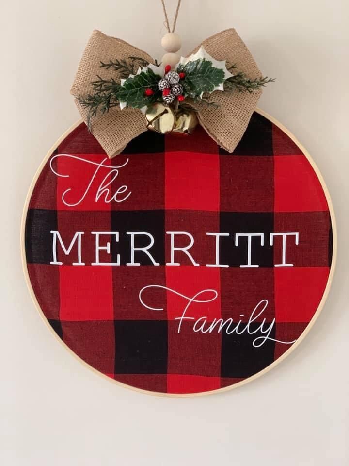 12”embroidery hoop wall ornaments