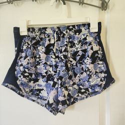 Nike Shorts Women Running Athletic Floral Geometric Blue Purple Runing Shorts