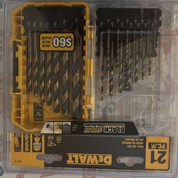 DeWalt Black and Gold Twist Drill Bit Set (21 - Piece): Brand NEW, never opened