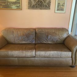 Brown leather Couch 
