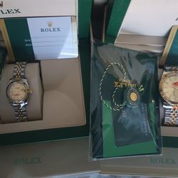 💥HIS AND HERS TWO TONED WATCHES💥