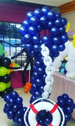 Nautical balloon theme anchor