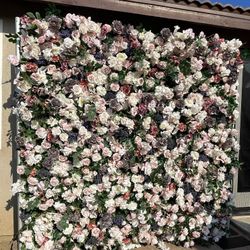 Pink Purple White Flower Wall