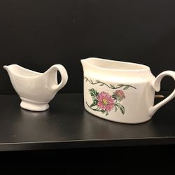 Vintage International China Company Stoneware Gravy Boat AND a QTBH Gravy Boat