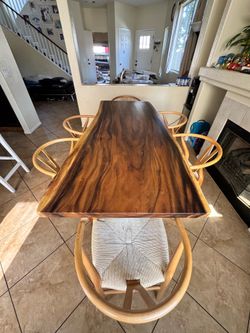 🔥 brand new  Monkeypod wood Live Edge Dining Table 🔥