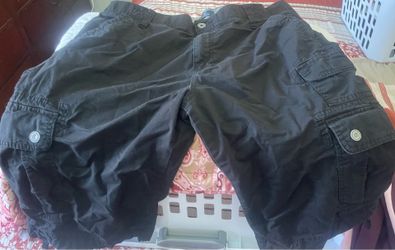 George Men’s Black Cargo Shorts Size 36 Classic Utility Casual