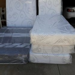 Full size mattress, New Plastic sealed, Gel Memory, 12 inch thick, beautiful soft cover, I have all size mattress