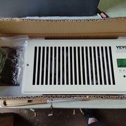 Vevor 4x10 Hvas Booster Fan Grille With Thermostat And Remote In White, Multiple Available 