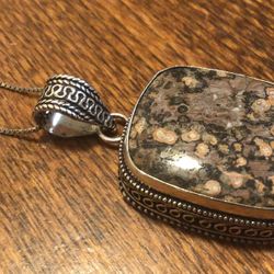 Sterling jasper pendant