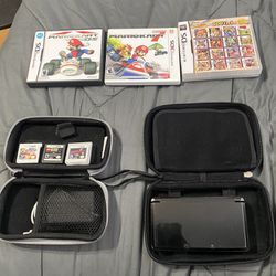 Black 3ds With Cover Case, Carry Case And Games