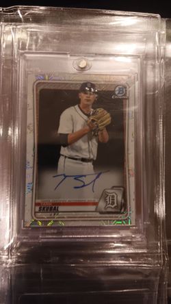 TARIK SKUBAL BOWMAN CHROME REFRACTOR AUTO ROOKIE PSA READY