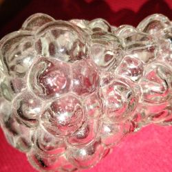 Vintage Cluster Off Grapes Glass For Olive Oil Or Anything Very Clean And Collectable 