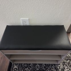 Shoe rack, Shoe Storage Stool with Cushion, Sturdy Modern Entryway Stool for Entryway, Hallway And Living Room,