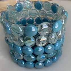 Handmade Glass Vase $15 Look Great With Lights Or In The Sun!