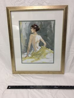 17” x 22” Framed picture w/ Gold Frame