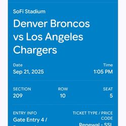 Los Ángeles Chargers Game 2 Tickets $350 Message Me Only If You’re Ready To Buy It 