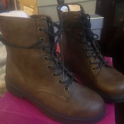 Botines De Piel Nuevoz Size 8.5 Marca SO