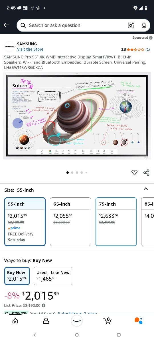 Samsung 55" Flip Pro
