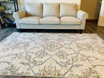 Ikea Sofa, Ikea Rug, 2Ikea Side Tables. Ottoman, Germguardian Air Purifire 