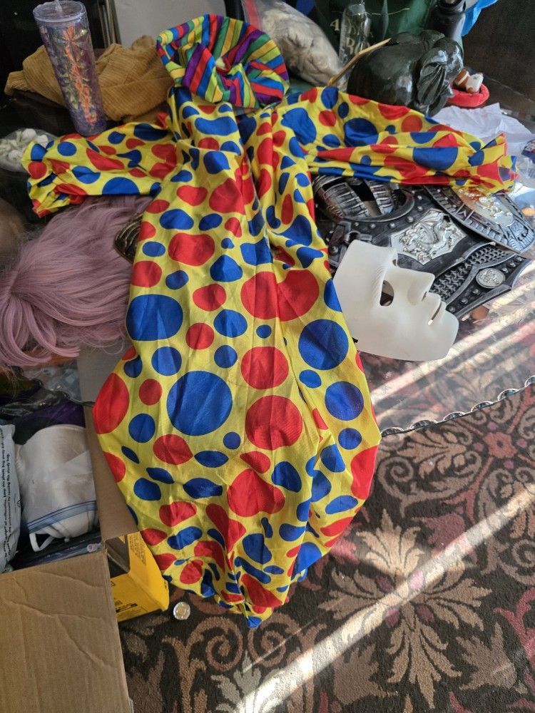 Rubie's Clown Polka Dots Colorful Costume Halloween Party Birthday