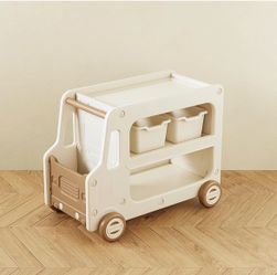 Kids Toy Storage Cart on Wheels