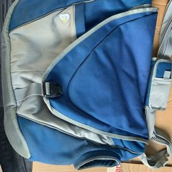 Messenger Bag Diaper Bag Blue & Grey