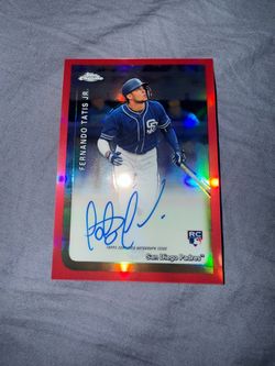2019 TOPPS CHROME FERNANDO TATIS JR. /5 RED🍎 REFRACTOR ROOKIE CARD AUTOGRAPH 🔥