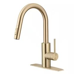 Kraus Oletto Single Handle Pull Down Sprayer Kitchen Faucet KPF-2620SFACB