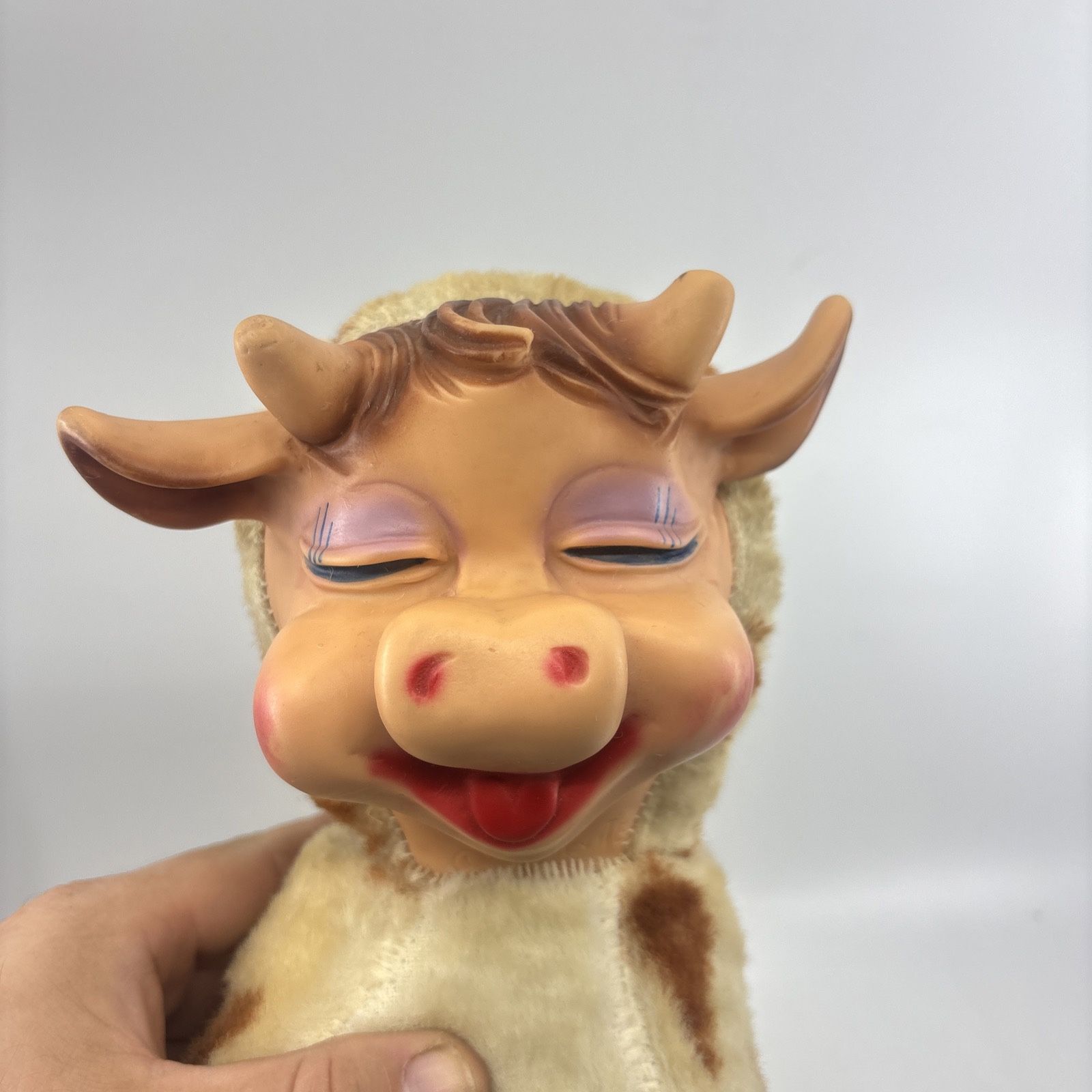 VTG Jee Bee Creation Rubber Face Spotted Cow Plush Stuffed Animal