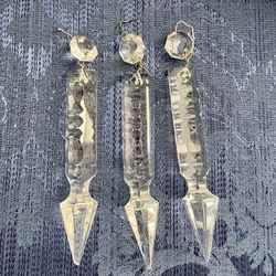 Faceted CRYSTAL Chandelier Prisms 