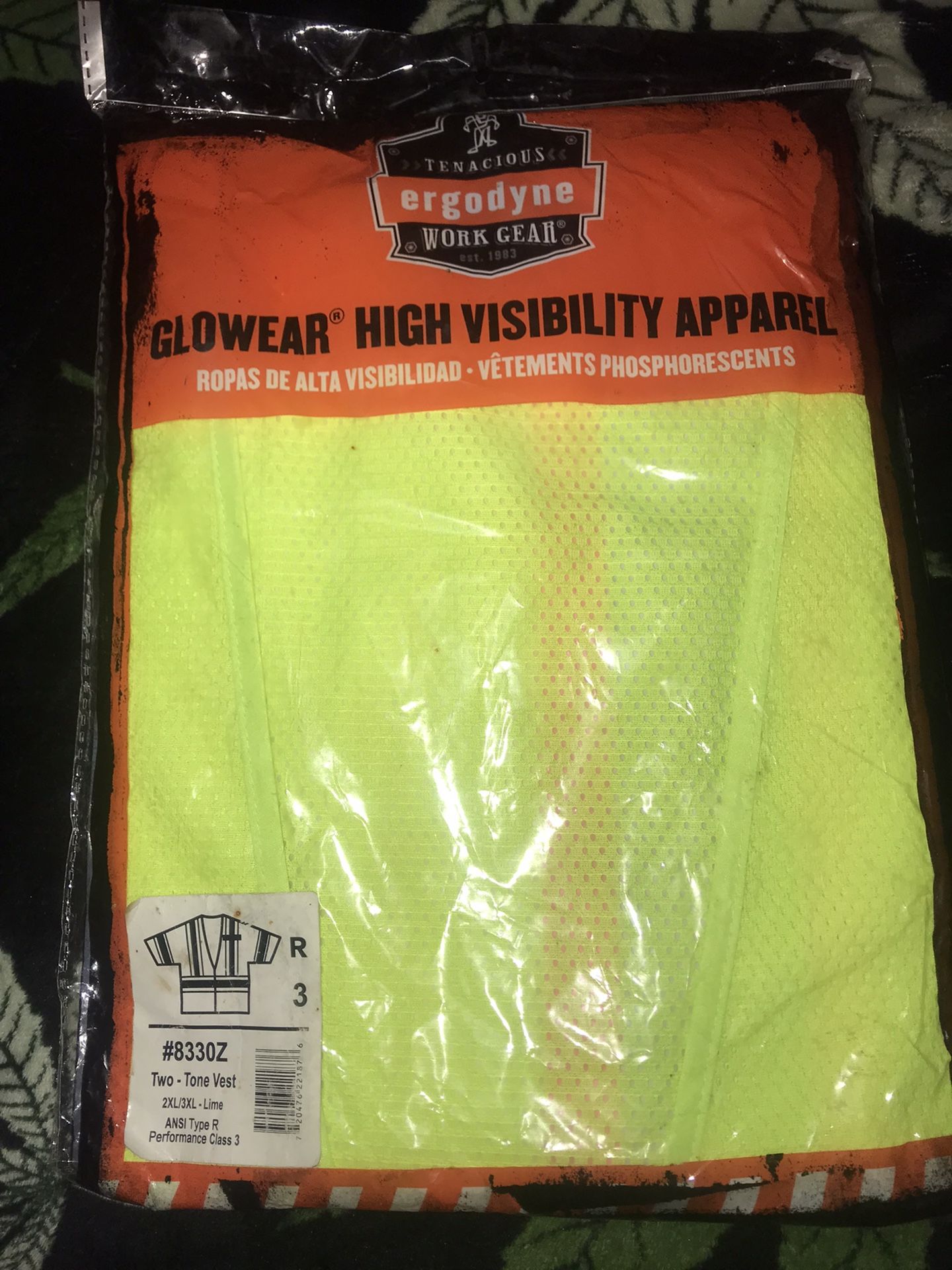 High Visibility Safety Reflector VEST SUZE 2X/3X