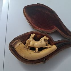 antique hand carved meerschaum pipe.