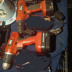 Two 12v Black And Decker Drills