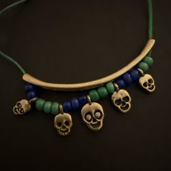 Skull Charm Beaded Necklace