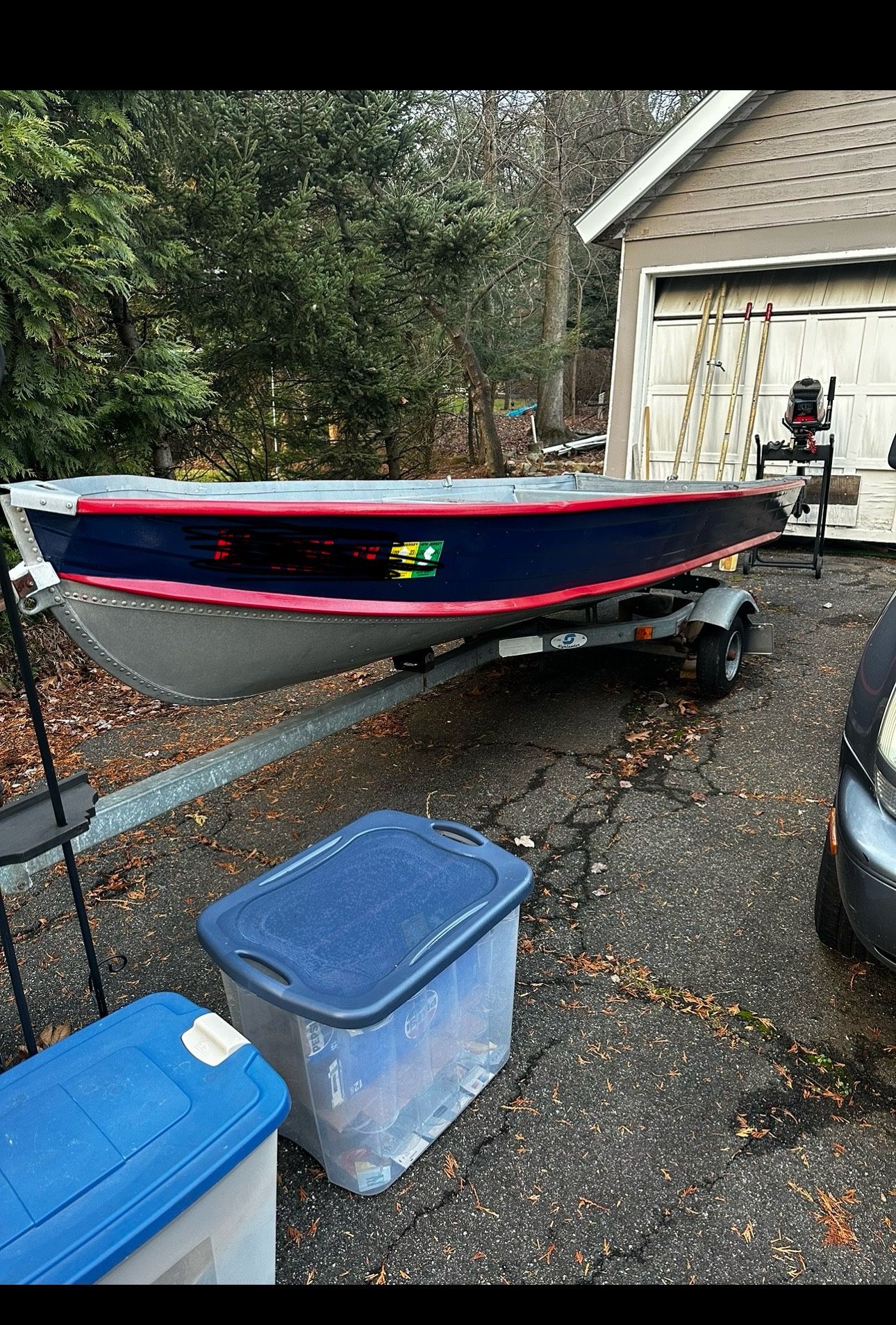 14’ Boat, Trailer, 5hp Motor