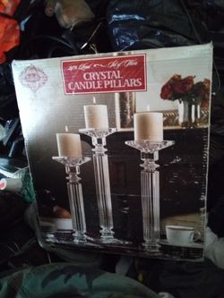 Crystal candle pillars