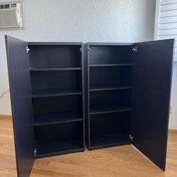 Espresso Storage Cabinets / Bookcases