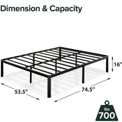  16 Inch Metal Platform Bed Frame /Full Size 