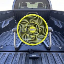 NEW RYOBI ONE+ 18V Cordless Hybrid WHISPER SERIES 14 in. Air Cannon Fan (Tool Only)