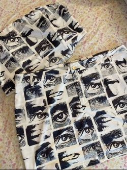 Cool eye print matching set