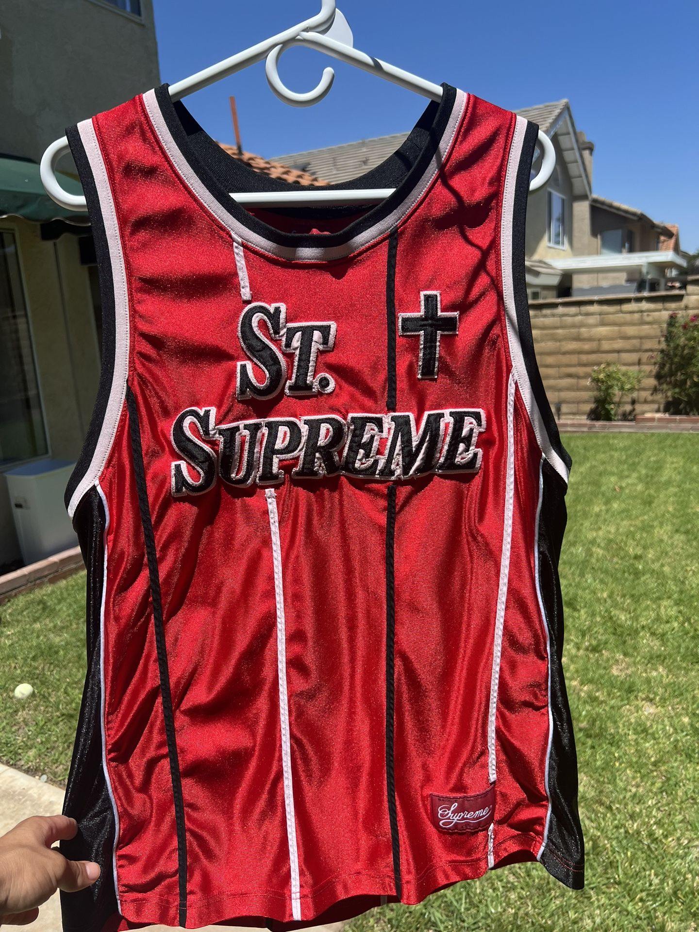 Red St. Supreme Basketball Jersey
