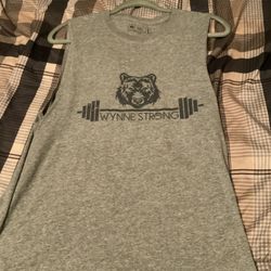 Wynne Strong Ber And Barbell Sleeveless Tank Vest Large Mens
