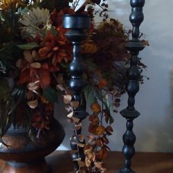 Large Antique Candlesticks 
