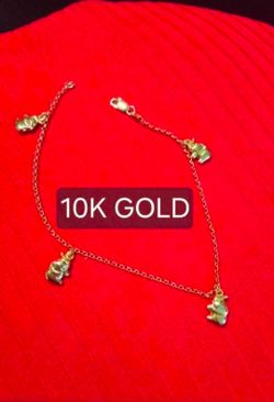 10k Gold Elephant Ankle bracelet ✨ (custom made️)