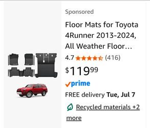 Floor mats Toyota 4Runner 2013-2024