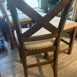 Table,  two  chairs  and two benches