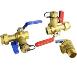 (Brand New in Box) 
HYDRO MASTER Tankless Water Heater Service Valve Kit with Pressure Relief Valve 3/4-Inch IPS Isolator Clean Brass /A10-TL-4868