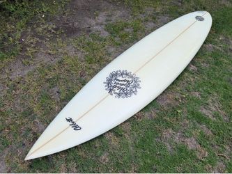 7’-00” Russell surfboard Brewer, Chapman, Abbott Surfboard, semi-gun