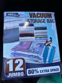 Vacuum storage bags.